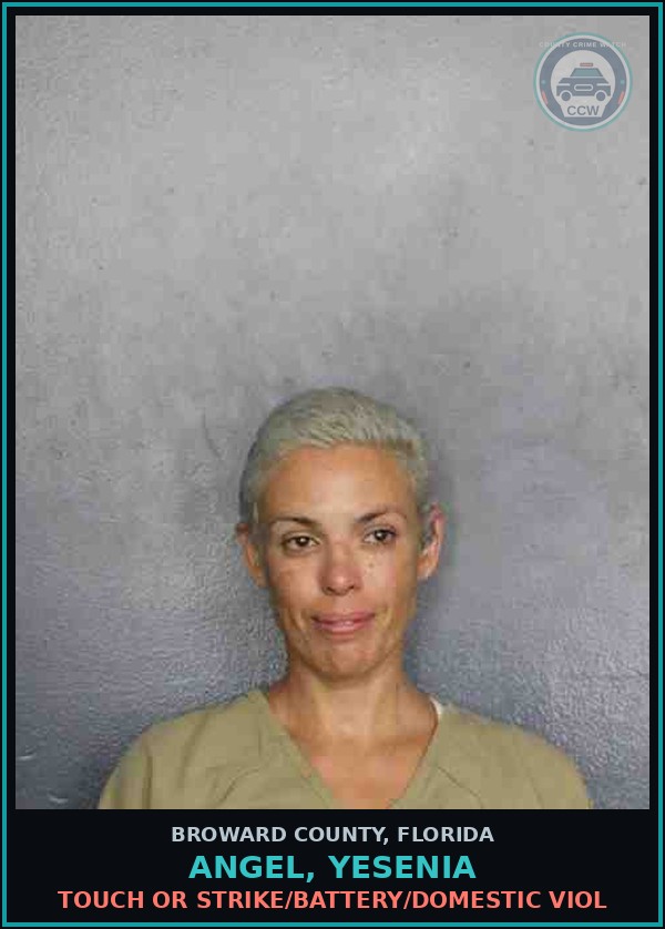 Booking mugshot of ANGEL, YESENIA in Broward County
