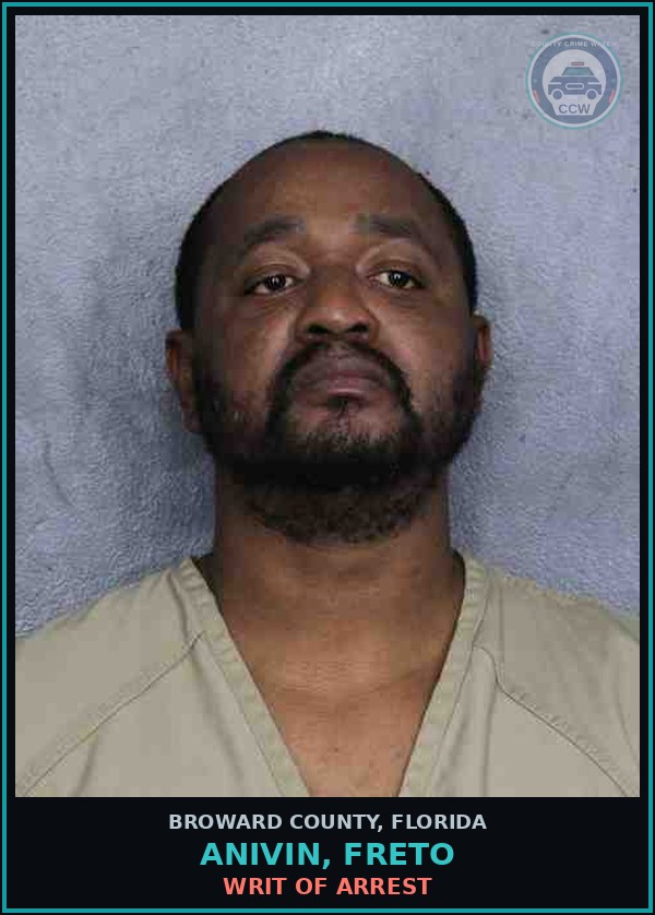 Booking mugshot of ANIVIN, FRETO in Broward County