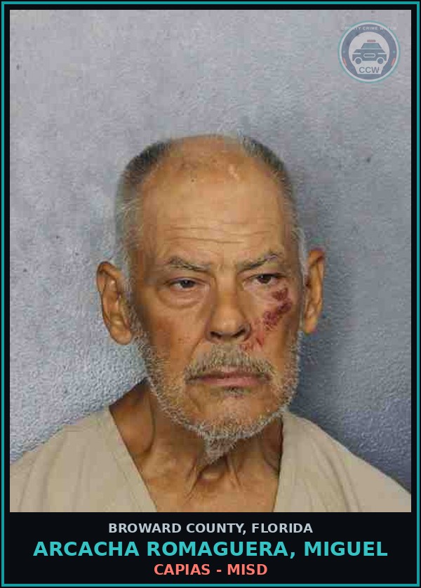 Booking mugshot of ARCACHA ROMAGUERA, MIGUEL in Broward County