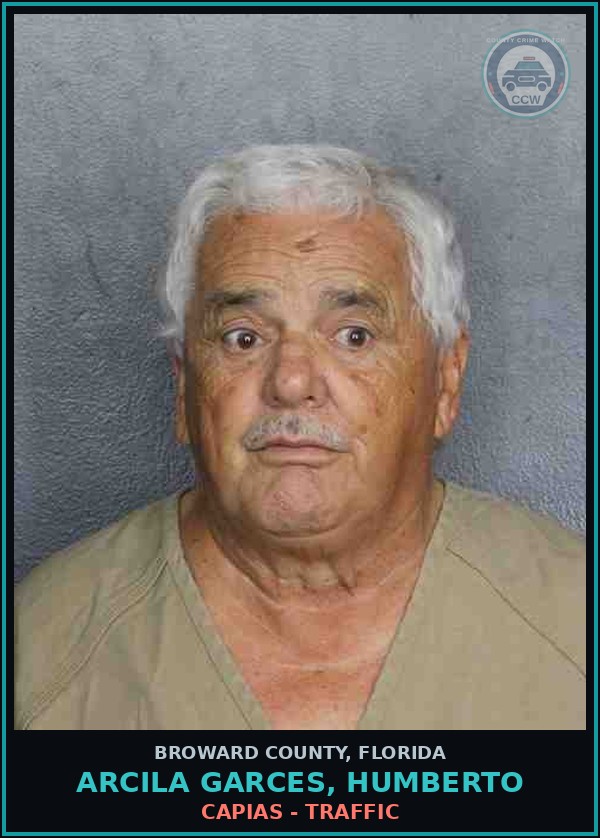 Booking mugshot of ARCILA GARCES, HUMBERTO in Broward County