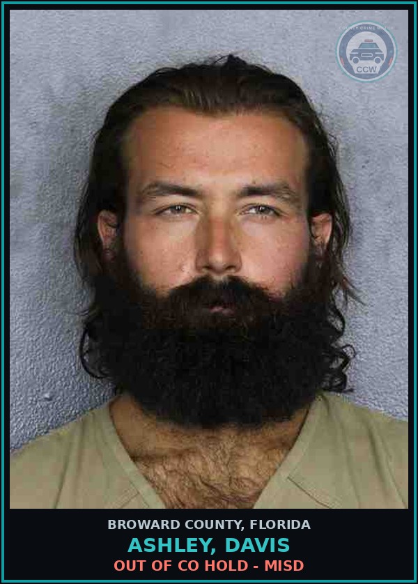 Booking mugshot of ASHLEY, DAVIS in Broward County