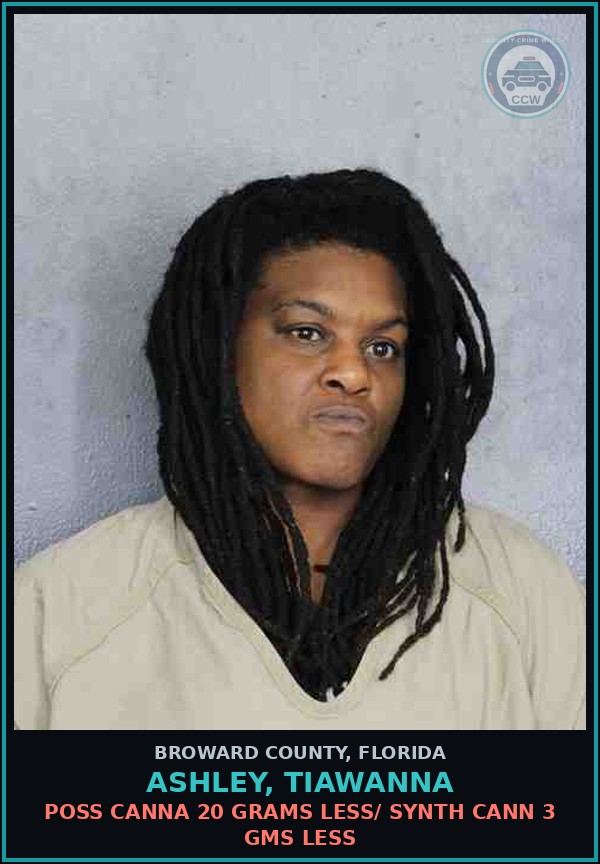 Booking mugshot of ASHLEY, TIAWANNA in Broward County