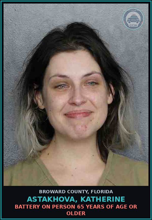 Booking mugshot of ASTAKHOVA, KATHERINE in Broward County