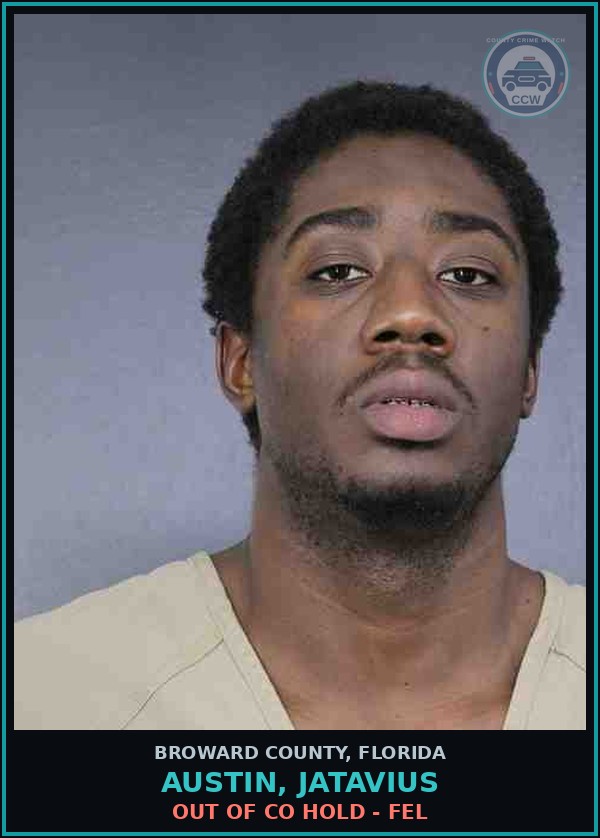 Booking mugshot of AUSTIN, JATAVIUS in Broward County