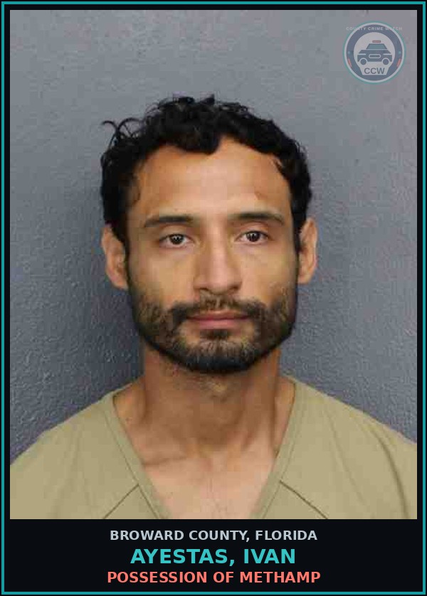 Booking mugshot of AYESTAS, IVAN in Broward County