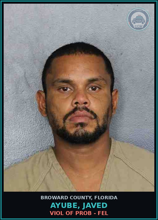 Booking mugshot of AYUBE, JAVED in Broward County