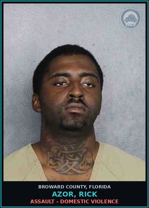 Booking mugshot of AZOR, RICK in Broward County