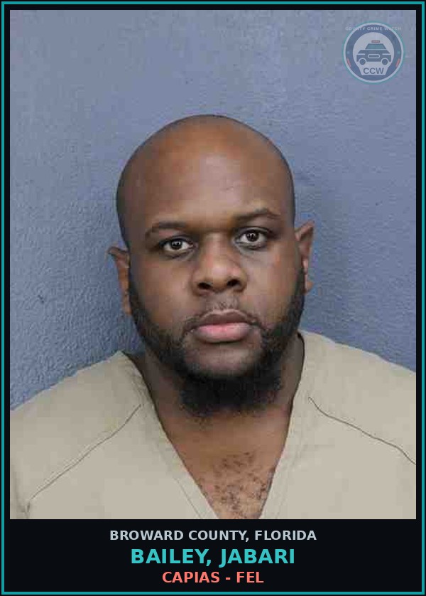 Booking mugshot of BAILEY, JABARI in Broward County