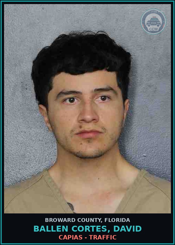 Booking mugshot of BALLEN CORTES, DAVID in Broward County