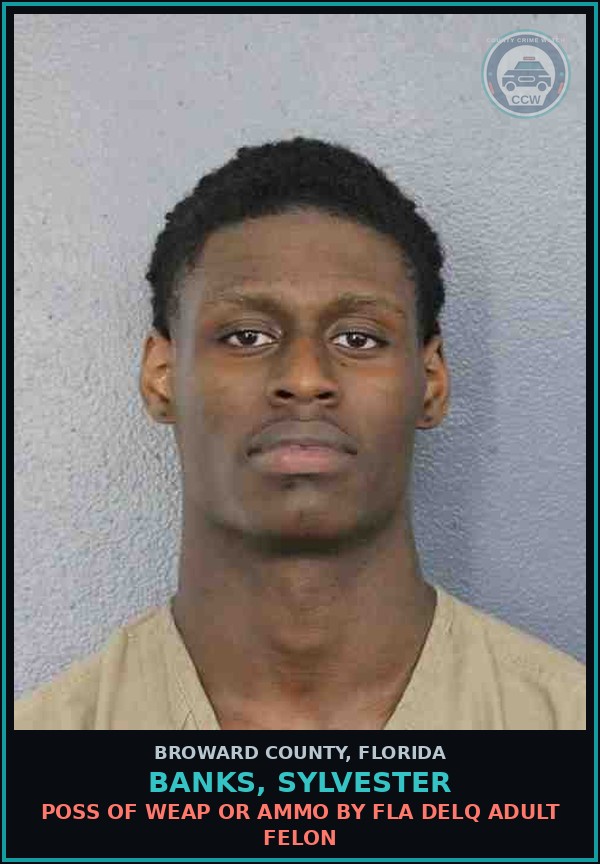 Booking mugshot of BANKS, SYLVESTER in Broward County