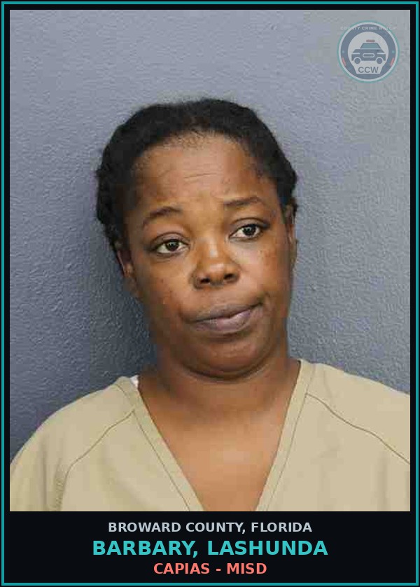 Booking mugshot of BARBARY, LASHUNDA in Broward County