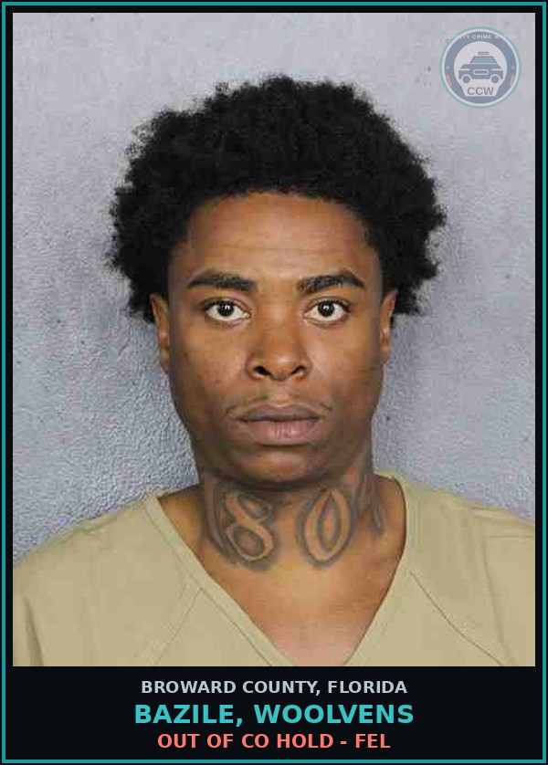 Booking mugshot of BAZILE, WOOLVENS in Broward County