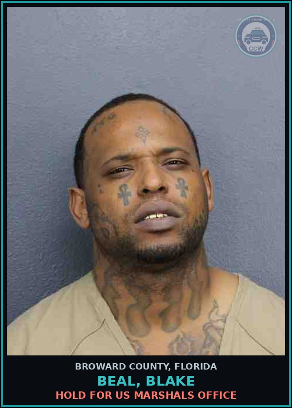 Booking mugshot of BEAL, BLAKE in Broward County