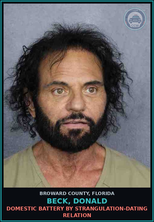 Booking mugshot of BECK, DONALD in Broward County