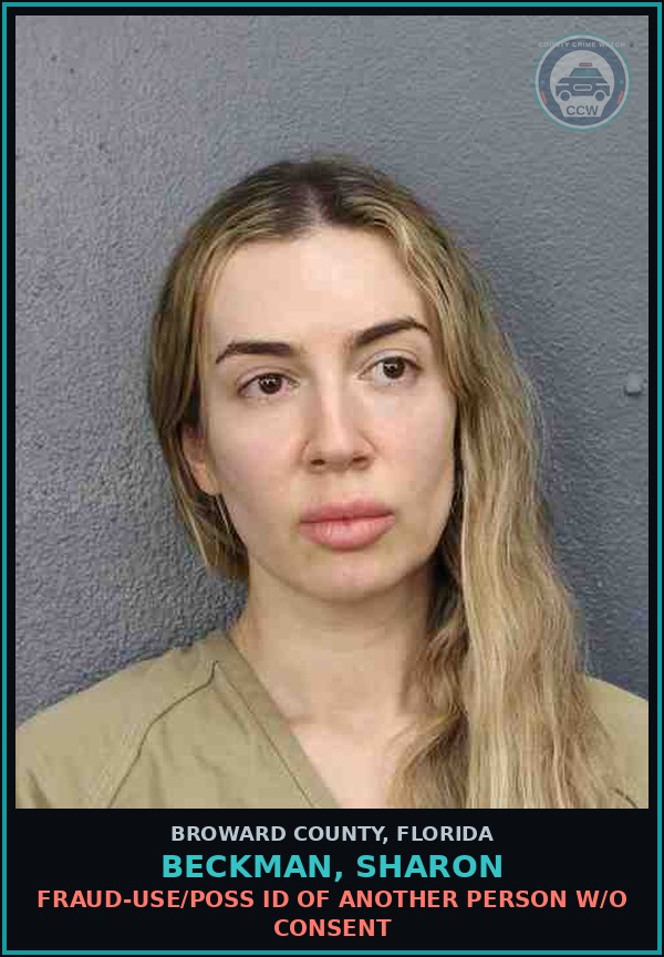 Booking mugshot of BECKMAN, SHARON in Broward County