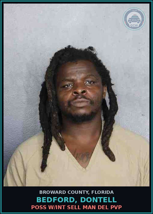 Booking mugshot of BEDFORD, DONTELL in Broward County