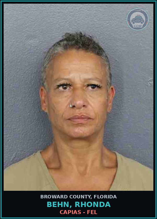Booking mugshot of BEHN, RHONDA in Broward County