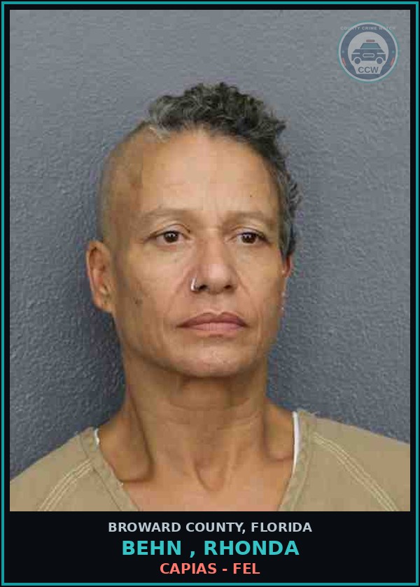 Booking mugshot of BEHN , RHONDA in Broward County