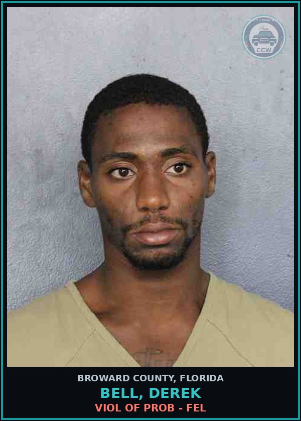 Booking mugshot of BELL, DEREK in Broward County