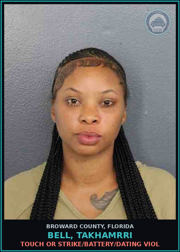 Booking mugshot of BELL, TAKHAMRRI in Broward County