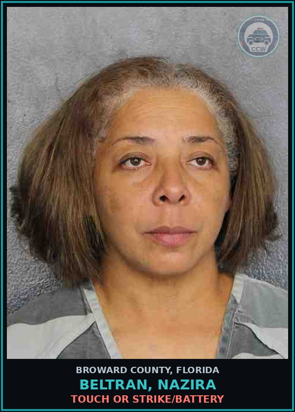 Booking mugshot of BELTRAN, NAZIRA in Broward County