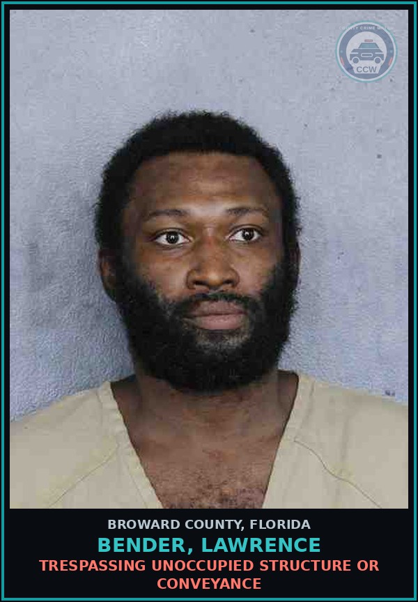 Booking mugshot of BENDER, LAWRENCE in Broward County