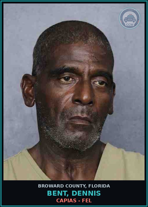 Booking mugshot of BENT, DENNIS in Broward County