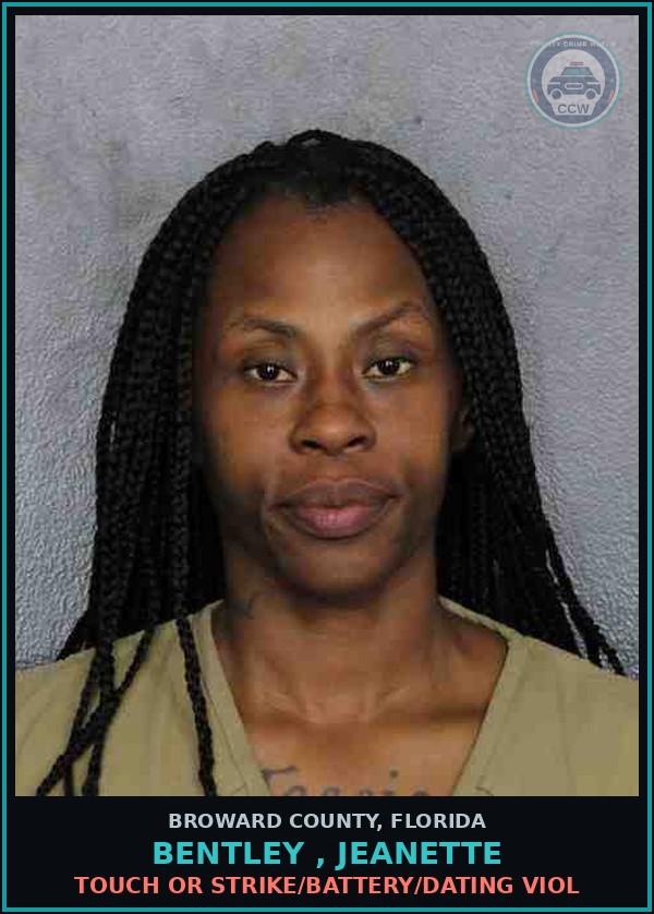 Booking mugshot of BENTLEY , JEANETTE in Broward County