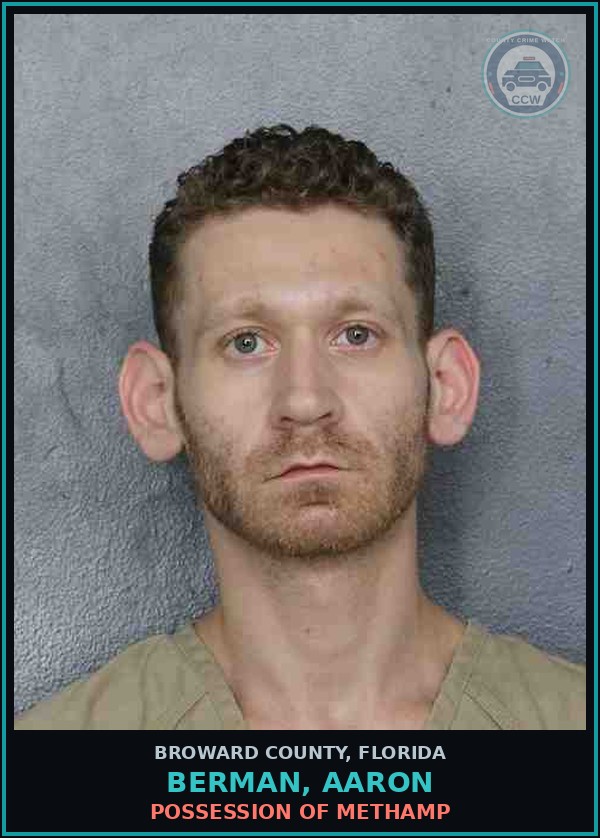 Booking mugshot of BERMAN, AARON in Broward County