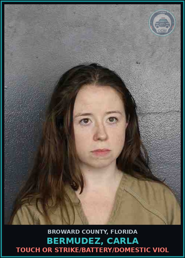 Booking mugshot of BERMUDEZ, CARLA in Broward County