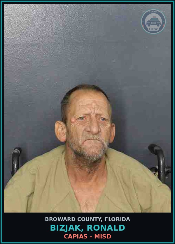 Booking mugshot of BIZJAK, RONALD in Broward County