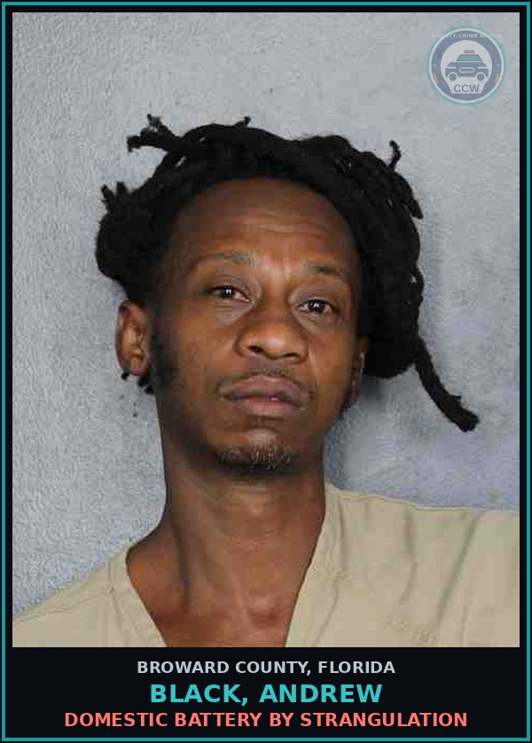 Booking mugshot of BLACK, ANDREW in Broward County