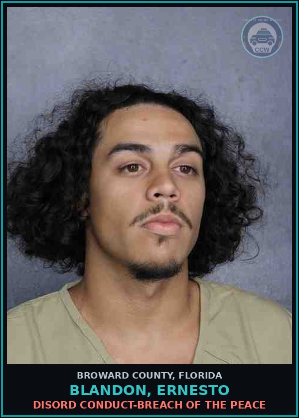 Booking mugshot of BLANDON, ERNESTO in Broward County