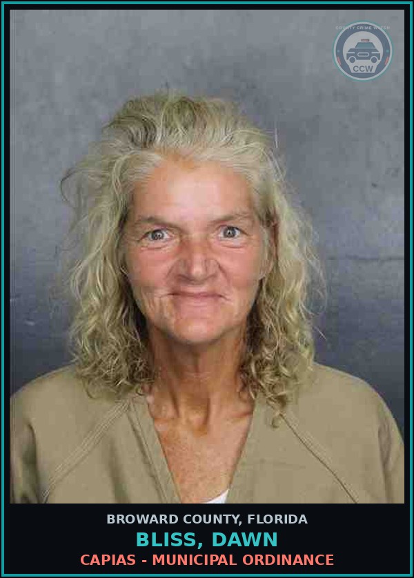 Booking mugshot of BLISS, DAWN in Broward County
