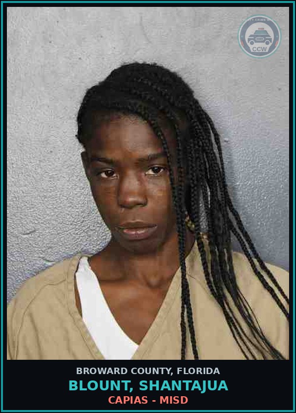 Booking mugshot of BLOUNT, SHANTAJUA in Broward County