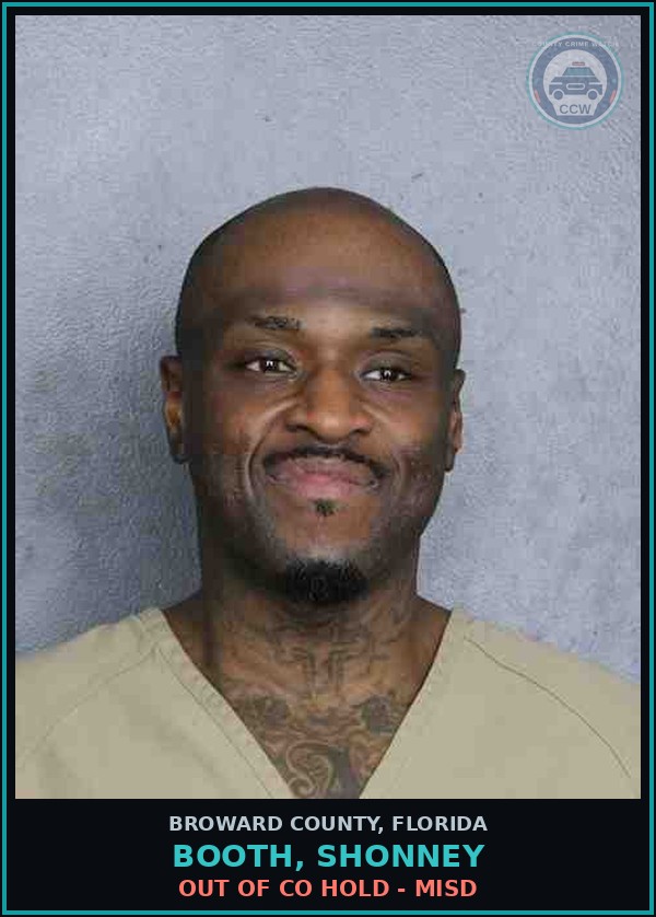 Booking mugshot of BOOTH, SHONNEY in Broward County