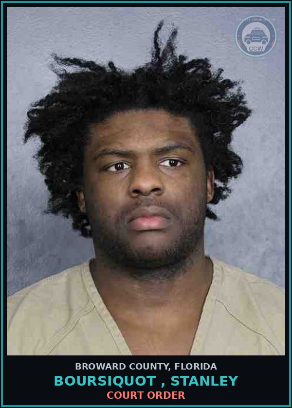 Booking mugshot of BOURSIQUOT , STANLEY in Broward County