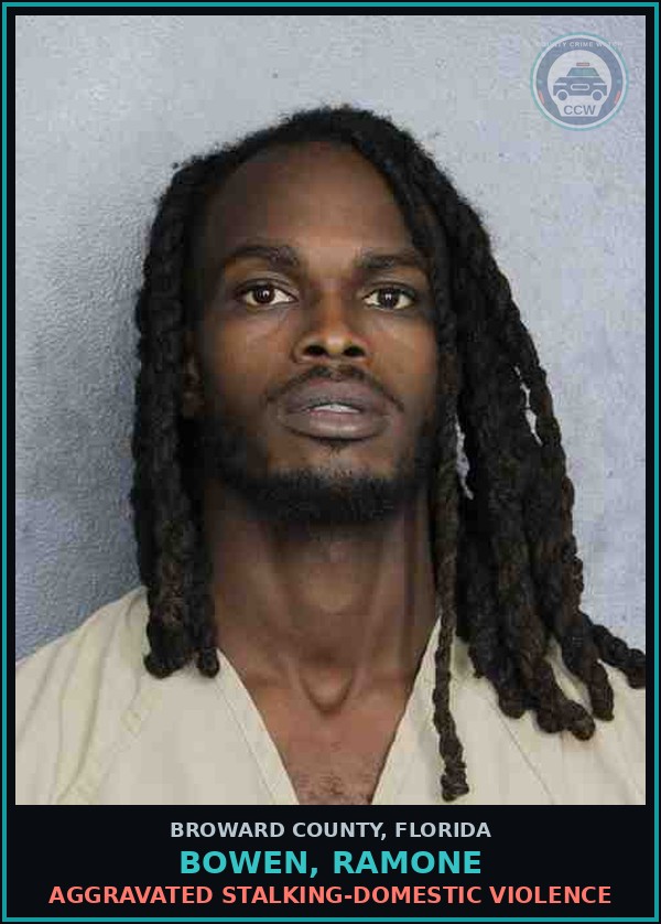 Booking mugshot of BOWEN, RAMONE in Broward County