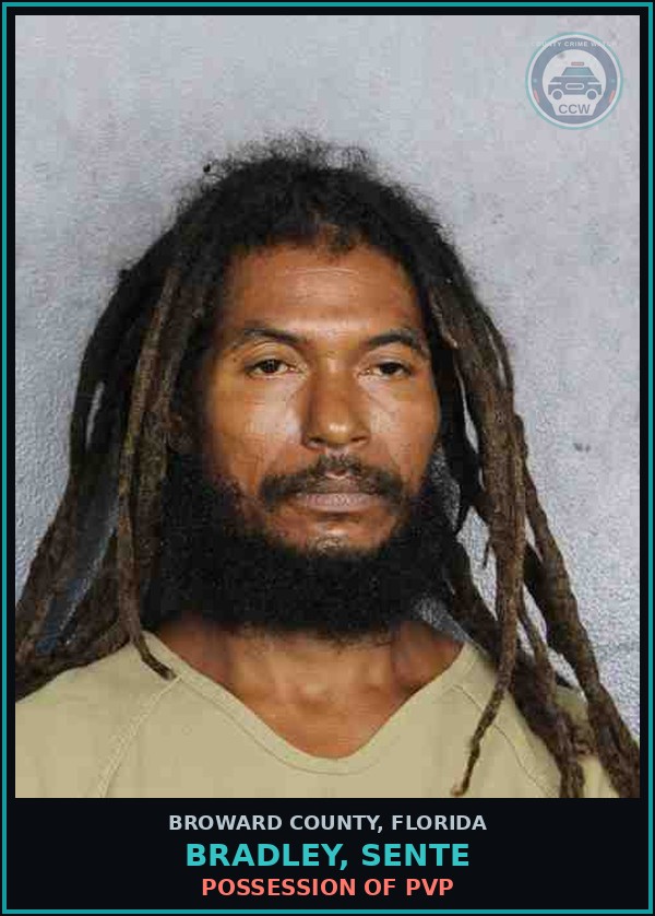 Booking mugshot of BRADLEY, SENTE in Broward County