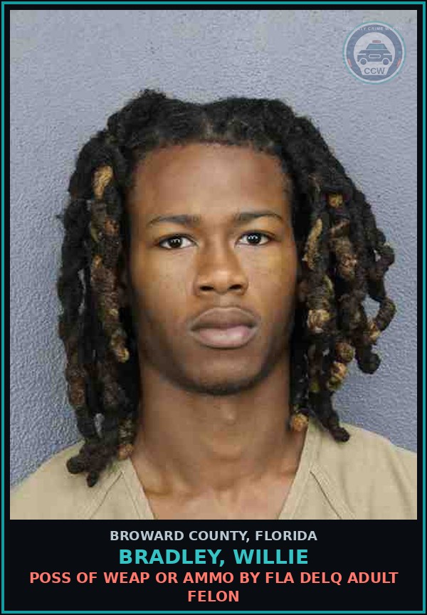 Booking mugshot of BRADLEY, WILLIE in Broward County