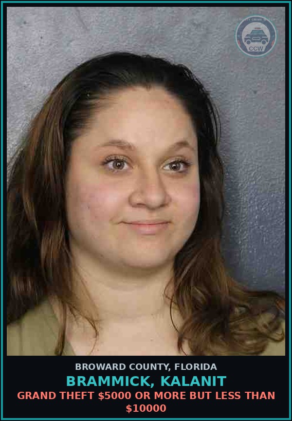 Booking mugshot of BRAMMICK, KALANIT in Broward County