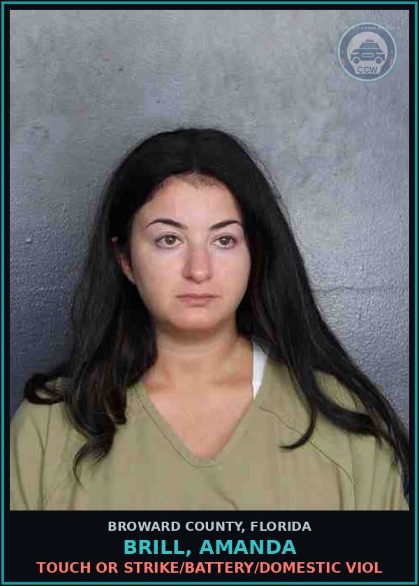 Booking mugshot of BRILL, AMANDA in Broward County