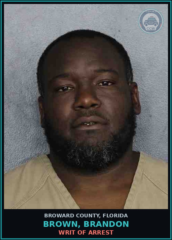 Booking mugshot of BROWN, BRANDON in Broward County