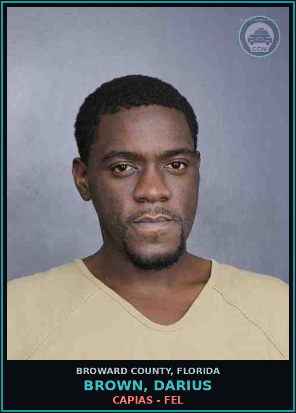 Booking mugshot of BROWN, DARIUS in Broward County