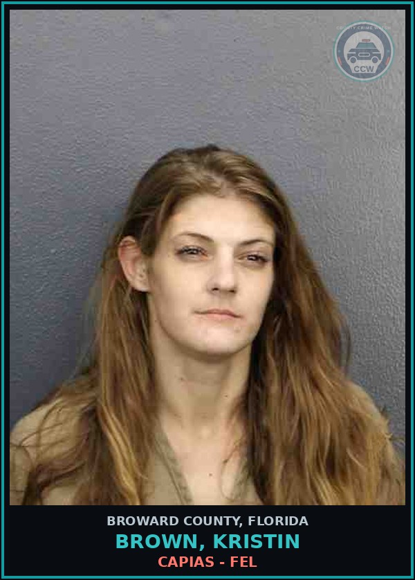 Booking mugshot of BROWN, KRISTIN in Broward County