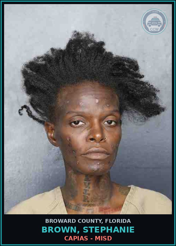 Booking mugshot of BROWN, STEPHANIE in Broward County
