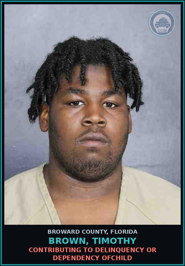 Booking mugshot of BROWN, TIMOTHY in Broward County