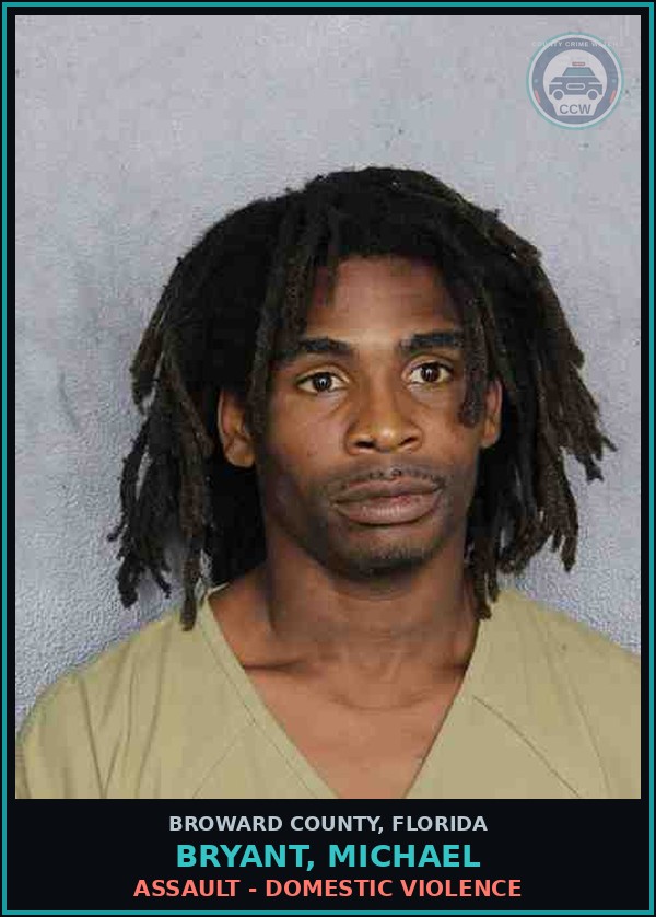 Booking mugshot of BRYANT, MICHAEL in Broward County