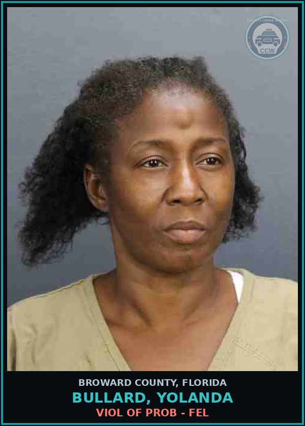 Booking mugshot of BULLARD, YOLANDA in Broward County