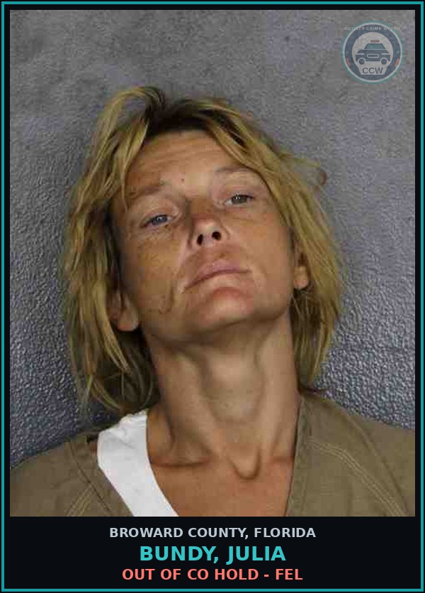 Booking mugshot of BUNDY, JULIA in Broward County